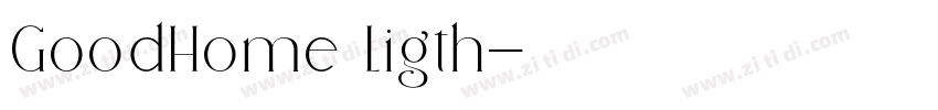 GoodHome Ligth字体转换